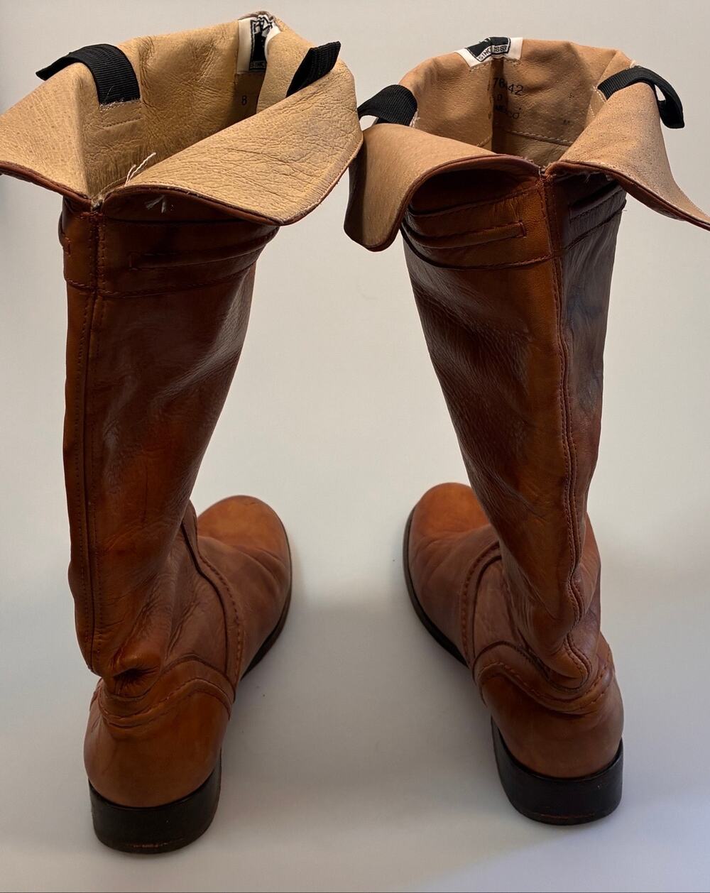 Frye Melissa Knee High Leather Boots Women's 8 Tan